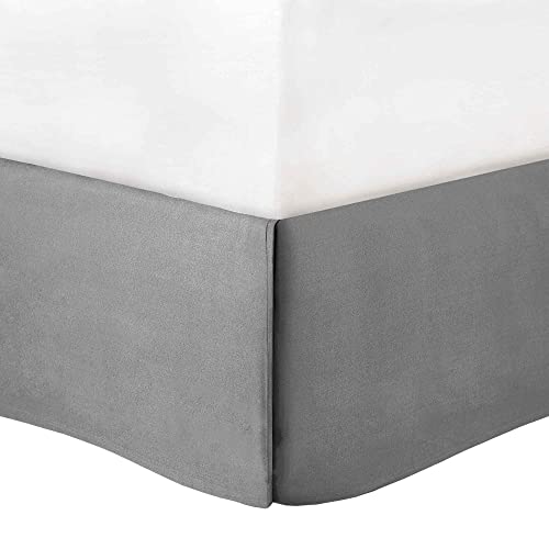 510 DESIGN Luxe Quilted Comforter Set Modern Transitional Design, All Season Down Alternative Warm Bedding Matching Shams, Bedskirt, Decorative Pillow, Cal King, Ramsey Damask Grey