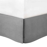 510 DESIGN Luxe Quilted Comforter Set Modern Transitional Design, All Season Down Alternative Warm Bedding Matching Shams, Bedskirt, Decorative Pillow, Cal King, Ramsey Damask Grey