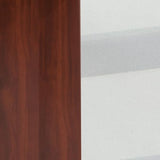 Flash Furniture Jude Tempered Glass Computer Desk with Pull-Out Keyboard Tray and Crisscross Frame, Small Computer Desk for Home Office, Cherry/Clear Flash Furniture