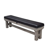 Hathaway Logan 7-ft Pool Table Combo Set with Benches - Rustic Gray with Blue Felt, Barnwood Hathaway