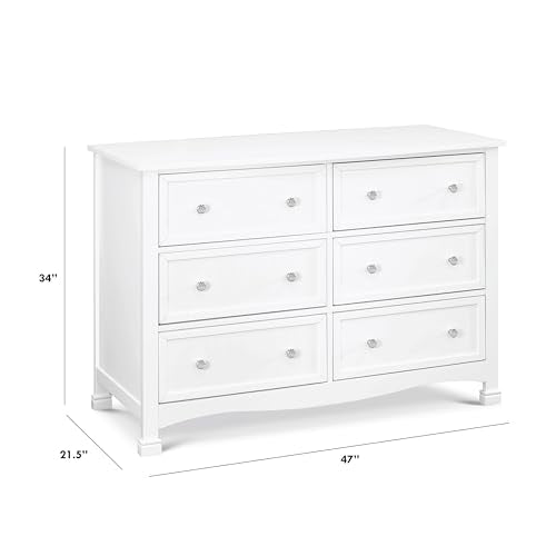 DaVinci Kalani 6-Drawer Double Wide Dresser in White DaVinci