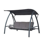 Garden Winds Replacement Canopy Top Cover for The Marquette Hammock Swing - Riplock 350 - Slate Gray Garden Winds