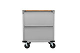 Seville Classics UltraHD Heavy Duty Rolling Cabinet Workbench Table w/Solid Wood Top, Workstation for Garage, Office, Workshop, Granite, 6-Drawer (28" W x 18" D Seville Classics