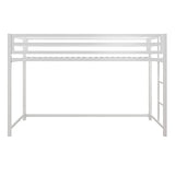 DHP Miles White Metal Junior Twin Loft Bed for Kids DHP