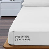 EaseHome White Full Size Bed Sheet Set -Deep Pocket to 18 inches Mattress 4 Piece - Premium Bedding Sheets & Pillowcases Collection - Extra Soft EaseHome