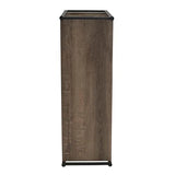 Household Essentials Ashwood 3 Tier Storage Shelf with Metal, Grey Shelves – Black Frame Household Essentials