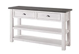 Martin Svensson Home Monterey Solid Wood Sofa Console Table White with Grey Top Martin Svensson Home