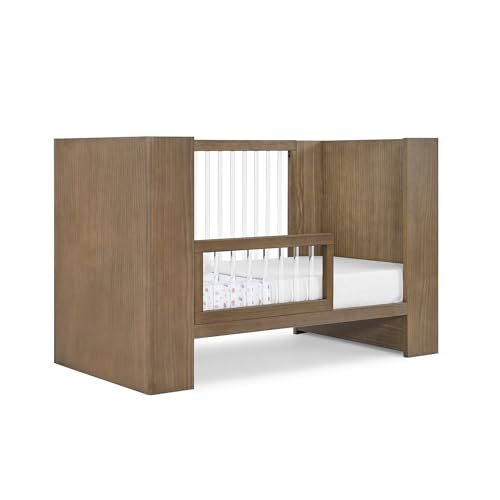 Delta Children Aerin 4-in-1 Convertible Crib - Greenguard Gold Certified, Aged Oak - WoodArtSupply