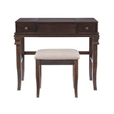 Linon Angela Walnut Vanity Set,30" x 36" x 18" Linon
