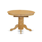 East West Furniture AVGR5-OAK-W 5 Piece Dining Room Table Set Includes an Oval Kitchen Table with Butterfly Leaf and 4 Dining Chairs, 42x60 Inch, Oak East West Furniture