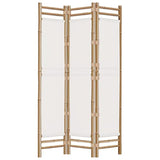 Gecheer Bamboo and Canvas Room Divider, 3-Panel Folding Screen for Space Partition, 47.2 Inches, Premium Material, Adjustable Height, Easy Installation for Home, Office, and Decorative Use Gecheer
