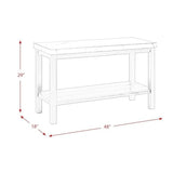 Picket House Furnishings Evie Wood Frame & Marble Top Console Table-White/Black Picket House