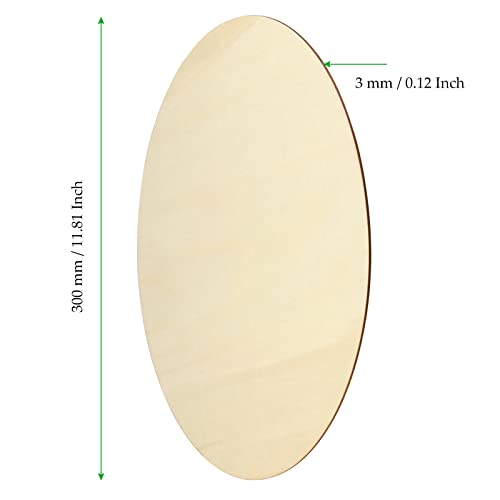 MAHIONG 20 Pack 12 Inch 1/8 Thick Round Wood Circles, Natural Premium Unfinished Wood Circles Wood Rounds, Wood Circles for Crafts Door Hangers Acrylic Painting MAHIONG