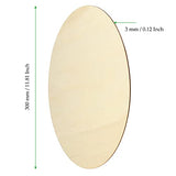 MAHIONG 20 Pack 12 Inch 1/8 Thick Round Wood Circles, Natural Premium Unfinished Wood Circles Wood Rounds, Wood Circles for Crafts Door Hangers Acrylic Painting MAHIONG