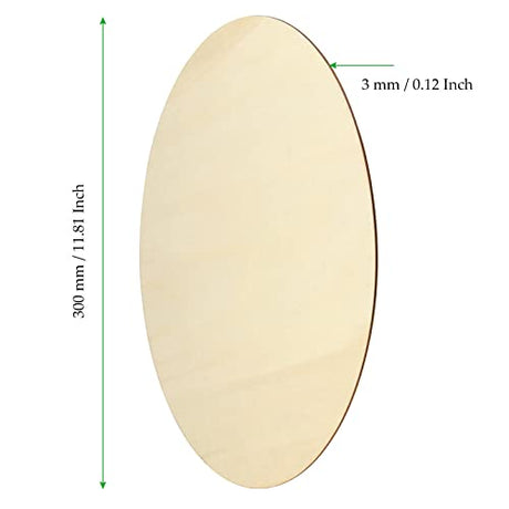 MAHIONG 20 Pack 12 Inch 1/8 Thick Round Wood Circles, Natural Premium Unfinished Wood Circles Wood Rounds, Wood Circles for Crafts Door Hangers Acrylic Painting MAHIONG