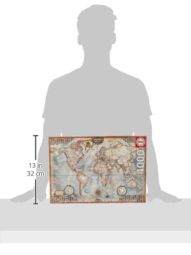4,000 Piece Puzzle - The World Map Educa