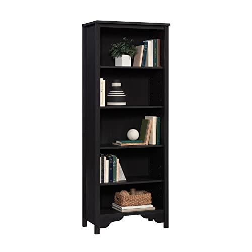 Sauder Dawson Trail 5-Shelf Bookcase in Raven Oak Finish - WoodArtSupply