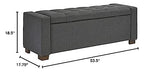Signature Design by Ashley Cortwell Ottoman Tufted Entryway Storage Bench, Charcoal Gray Signature Design by Ashley