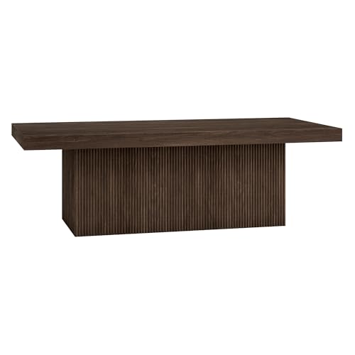 Henn&Hart 48" Wide Rectangular Coffee Table in Alder Brown, for Home, Living Room, Bedroom, Entertainment Room, Office Henn&Hart