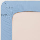 Exotic Linen Twin Size Sheets Set - 4 Piece Set - Hotel Luxury Bed Sheets - Extra Soft - 10" Deep Pockets - Easy Fit - Breathable & Cooling - Comfy -Light Blue Solid - 100% Cotton Sheets - 4 PC Exotic Linen