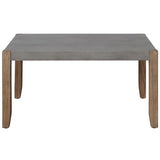 Alaterre Furniture Newport Living Room Collection – 36” x 24” Rustic Industrial Small Coffee Table with Faux Concrete Top Finish and Light Amber Solid Wood Legs (Concrete Gray) Alaterre Furniture