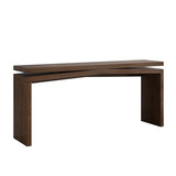 HZSSDTKJ 65-Inch Rustic Solid Wood Veneer Long Console Table, Farmhouse Entryway Sofa Side Table for Living Room, Hallway, Behind Couch and Apartment, Easy Assembly (Antique Rustic Brown-04) HZSSDTKJ