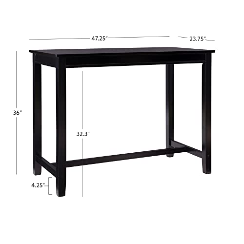 Linon Black 36 inch Counter Height Pub Claridge Table - WoodArtSupply