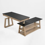 EUREKA ERGONOMIC L Shaped Standing Desk Ark EX, 60in Executive Adjustable Height Office Desk with Drawers,Computer Desk with Storage, Modern Executive Home Office,Oak Grey EUREKA ERGONOMIC