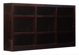 Traditional Triple Wide Wood Bookcase with Adjustable Shelves in Cherry Finish by Concepts In Wood Concepts In Wood