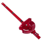 Universal Table Saw Miter Gauge with Fixed Angle Gear Shifting Hole, High Accuracy Miter Saw Protractor Aluminium Push Handle T Track Angle Ruler WoodArtSupply