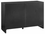 Crosley Furniture Kenji Media Console, Record Player Stand with Vinyl Storage, Modern Home Organizer, Black Crosley Furniture