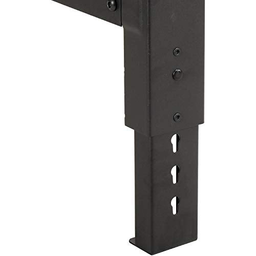Global Industrial Adjustable Height Workbench C-Channel Leg, 72" W x 36" D, 1-3/4" Maple Top Safety Edge, Black Global Industrial