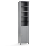 WATERJOY 72'' Grey Tall Storage Cabinet with Adjustable Shelves and Soft-Close Door WATERJOY