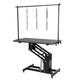 VEVOR Hydraulic Pet Grooming Table, 400LBS Static Load Capacity, 42.5 x 24 Inch Dog Grooming Station with Anti-Slip Tabletop and Dual Height Adjustable Arms with Clamps, for Medium and Small Dogs VEVOR