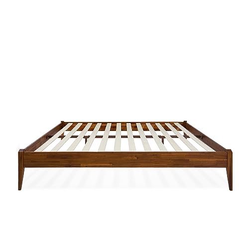 Bme Dinkee Solid Wood King Bed Frame - Modern Minimalist Design with Japanese Joinery - 15 Inch Platform Style Bme