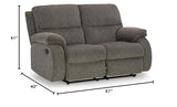 Signature Design by Ashley Scranto Contemporary Manual Reclining Loveseat, Gray Signature Design by Ashley