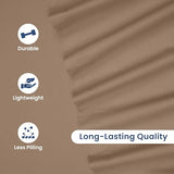 3 Piece Twin Sheets Set | Twin Bed Sheets Set – Light Weight, Soft Breathable Sheets | Brushed Cotton Rich Blend | Secure-Fit, Wrinkle Resistant, Durable, Easy Care Bed Sheets | Comfy Sheets | Beige Martex