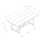 Walker Edison Modern Farmhouse Dining Table Wood Small Dining Room Table Sets Dining Chairs. 72 Inch. White and Rustic Oak Walker Edison