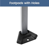 Yaheetech 10x10 1-Person Setup Pop Up Canopy Tent, Instant Portable Commercial Canopy Tent, Outdoor Gazebo with 1-Button Push, Wheeled Bag & 4 Sandbags for Home, Party & Outdoor, Silver-Coated White Yaheetech