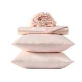 Laura Ashley - Full Sheet Set, 100% Soft & Silky Smooth Satin Bed Sheets, Deep Pockets, Bedding with Matching Fitted Sheet & Pillowcases (Bliss Pink) Laura Ashley
