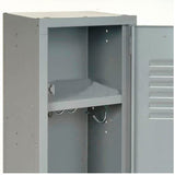 GLOBAL INDUSTRIAL Single Tier Locker, 15x18x72, 1 Door, Ready To Assemble, Gray Global Industrial