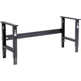 Global Industrial Adjustable Height Maple Butcher Block Square Edge Workbench, 1-3/4" Top, 60" W X 30" D, Black Global Industrial