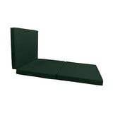 D&D Futon Furniture Trifold Foam Beds, Floor Tri-Fold Bed, Foldable Shikibuton Mattress Cushion Topper Mat for Space Saving Sleepover 3x27x75 in, Hunter Green D&D Futon Furniture