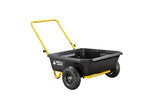 Gorilla Carts GCR-4 Poly Dump Cart, 2-Wheel Garden Wagon with Foldable Handle, 4 cu ft, 300 lb. Capacity, Black/Yellow Gorilla Carts