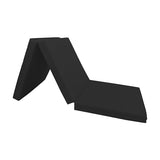 D&D Futon Furniture Trifold Foam Beds, Floor Tri-Fold Bed, Foldable Shikibuton Mattress Cushion Topper Mat for Space Saving Sleepover 3x27x75 in, Black D&D Futon Furniture