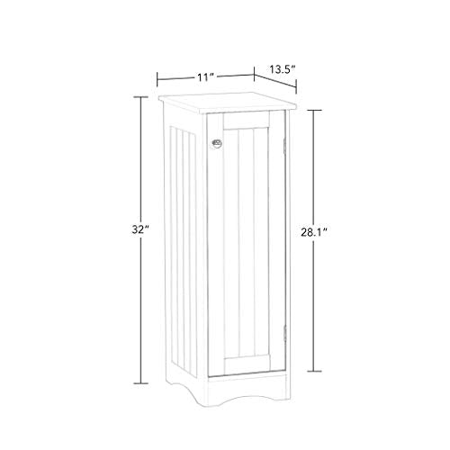 RiverRidge Ashland Slim Cabinet, White - WoodArtSupply