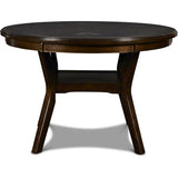 Pemberly Row Solid Wood 5-Piece Round Dining Set in Cherry Brown Pemberly Row