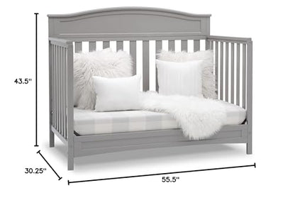 Delta Children Emery 4-in-1 Convertible Baby Crib, Pack of 1, Grey - WoodArtSupply