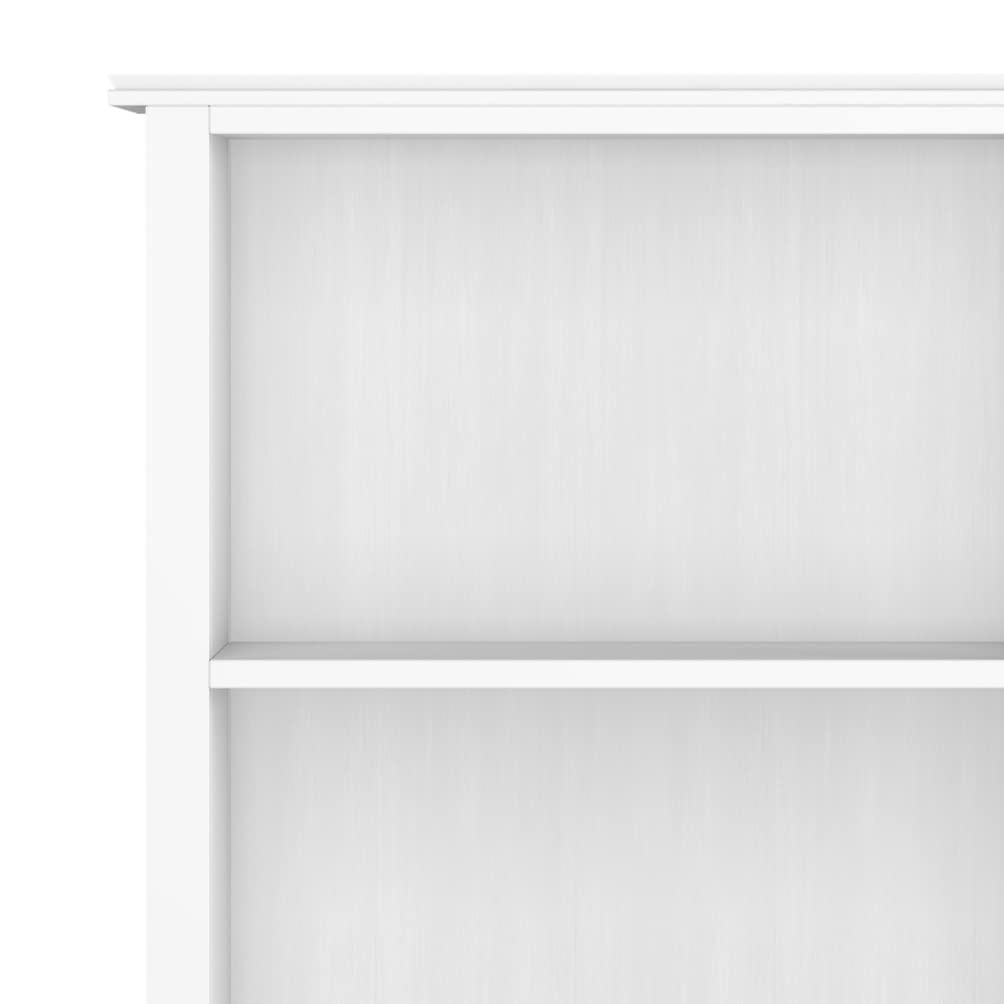 SIMPLIHOME Artisan SOLID WOOD 26 Inch Contemporary 5 Shelf Bookcase in White, For the Living Room, Study Room and Office SIMPLIHOME