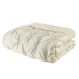 Madison Park Essentials Room in a Bag Faux Silk Comforter Set - Luxe Diamond Tufting All Season Bedding, Matching Curtains, Decorative Pillows, Ivory King(104"x92") 24 Piece Madison Park